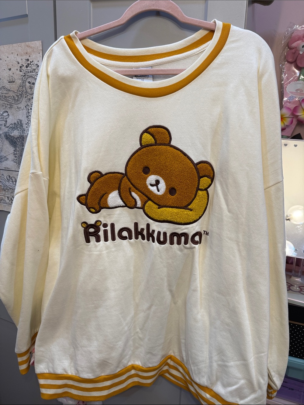 Rilakkuma Cream & Mustard Pullover Sweatshirt